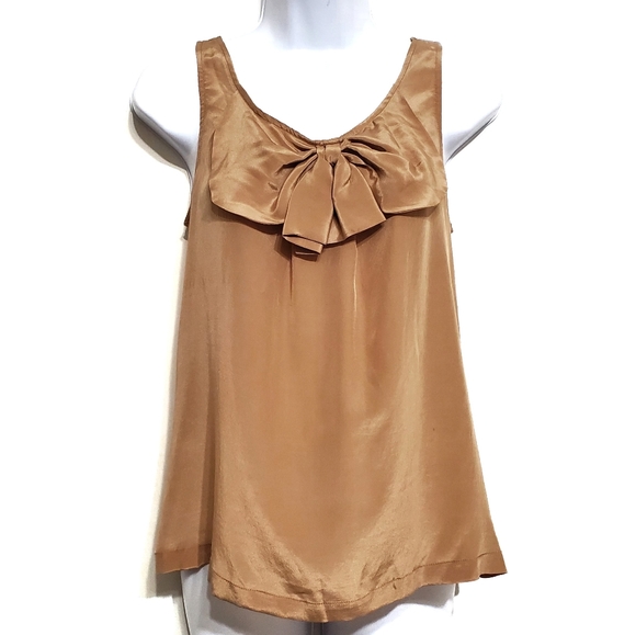 Zara Tops - Zara | Silk Blend Ruffle Front Tank Top